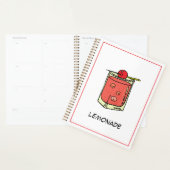 Cheerful Cute Modern Fresh Coctail Pink Planner (Display)