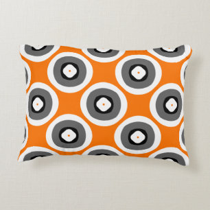 Cheerful Cute Oranje White Accent Kussen