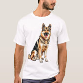 Cheerful Czechoslovakian Wolfdog Dog T-shirt (Voorkant)