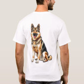 Cheerful Czechoslovakian Wolfdog Dog T-shirt (Achterkant)