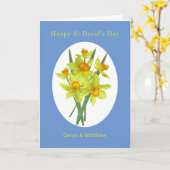 Cheerful Daffodils St David's Day Personalized Kaart (Gele Bloem)
