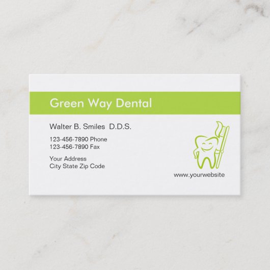 Cheerful Dentist Visitekaartjes (Voorkant)