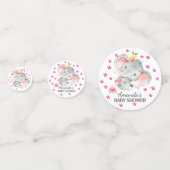 Cheerful Elephant Baby shower  Confetti (Achterkanten)