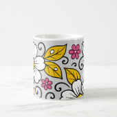 Cheerful Floral Pattern with Bold Outlines Koffiemok (Center)
