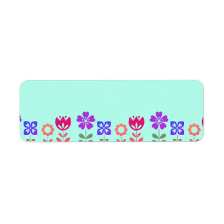 Cheerful Flowers Home Organization Labels
