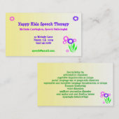 Cheerful Flowers Speech Therapy Visitekaartje (Voorkant / Achterkant)