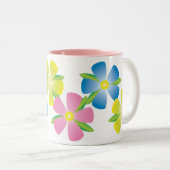 Cheerful Flowers Tweekleurige Koffiemok (Voorkant rechts)