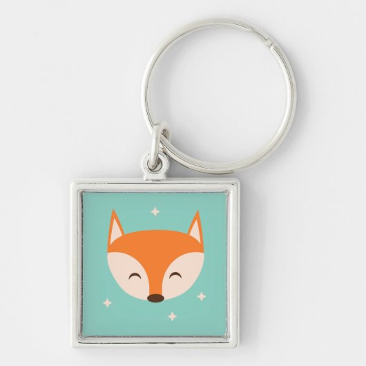 Cheerful Fox Sleutelhanger (Voorkant)