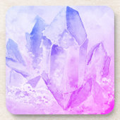 *~* Cheerful Fun Amethyst Chakra Crystal Onderzetter (Voorkant)