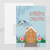 Cheerful Gingerbrood-kerstkaart Feestdagenkaart (Voorkant / Achterkant)