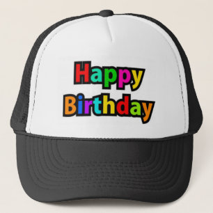 Cheerful Happy Birthday-tekst Trucker Pet
