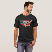 Cheerful Happy Independence Day Artwork Happy 4th T-shirt (Voorkant volledig)