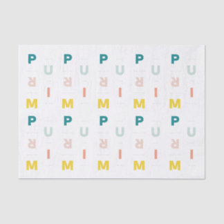 Cheerful Happy Purim Colorful Tissuepapier