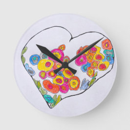Cheerful Heart by Lydia's Art Sangria Ronde Klok