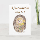 Cheerful hedgeel wenskaart kaart (Voorkant)