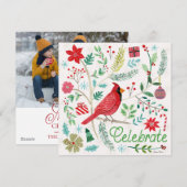 Cheerful Holiday - Celebrate Feestdagenkaart (Voorkant / Achterkant)