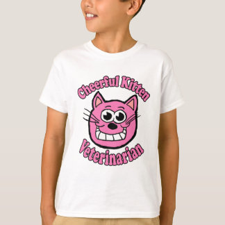 Cheerful Kitten Veterinarian T-shirt