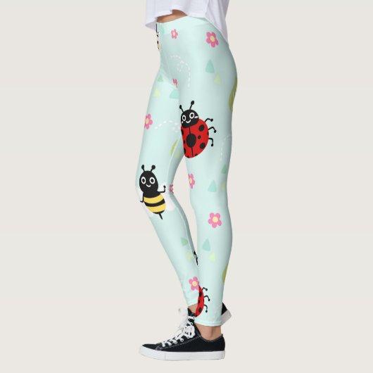 Cheerful Ladybug-ontwerp Leggings (Links)