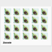 Cheerful Ladybug Vierkante Sticker (Vel)