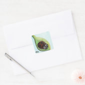 Cheerful Ladybug Vierkante Sticker (Envelop)
