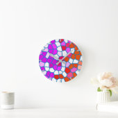 Cheerful Multicolored Pattern Ronde Klok (Huis)