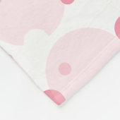 Cheerful Pink Pig Cartoon Fleece Deken (Hoek)
