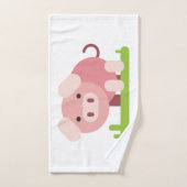 Cheerful Pink Piglet Bad Handdoek (Handdoek)
