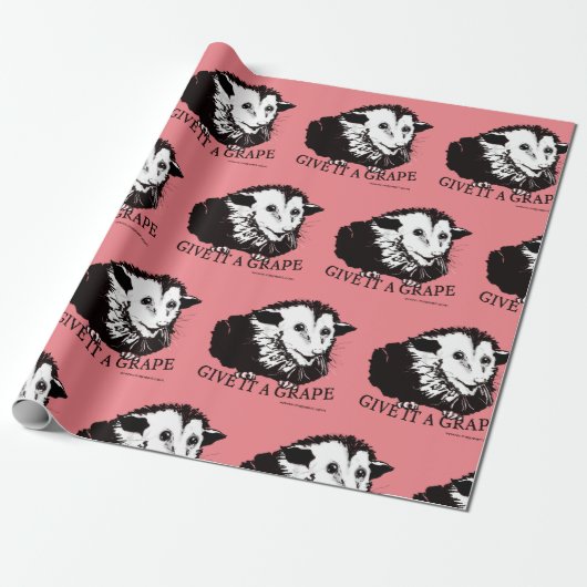 Cheerful Possum Wrapping Paper Cadeaupapier (Uitgerold)