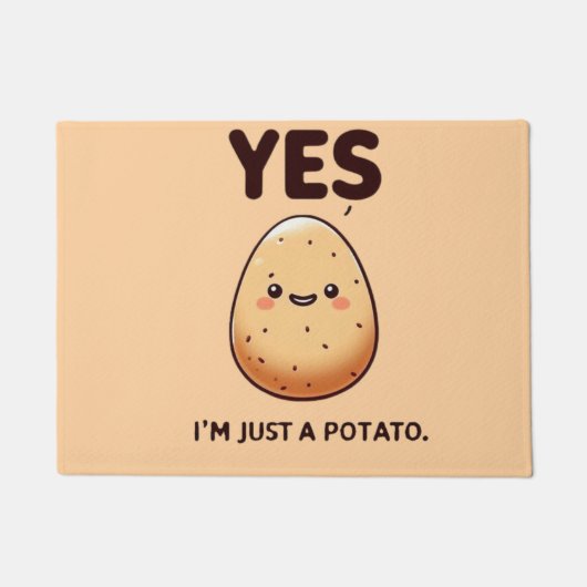 Cheerful Potato Affirmation / Afirmação da Batata  Deurmat (Voorkant)