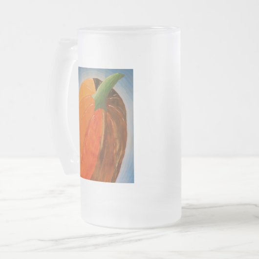 Cheerful Pumpkin Matglas Bierpul (Voorkant links)