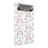 Cheerful Rainbow Pattern Personalized Clipboard Mini Klembord (Schuin)