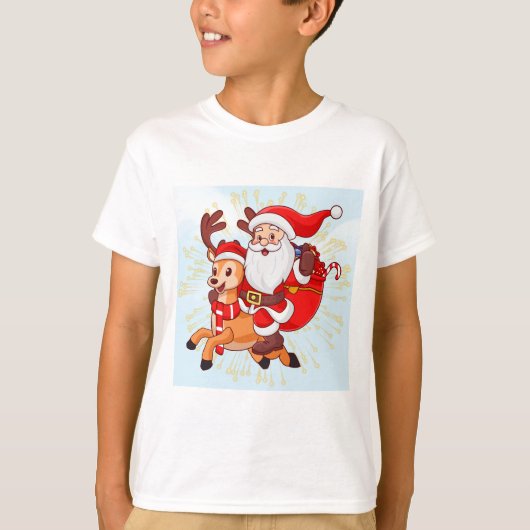 Cheerful Santa Claus T-Shirt – Perfect Christmas G (Devant)