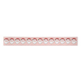 Cheerful Santa Face | Roze en rood | Lint (Voorkant)