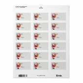 Cheerful Santa Gift Label (Full Sheet)