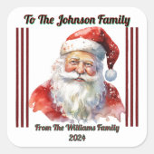 Cheerful Santa Sticker for Holiday Gifts (Devant)