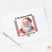 Cheerful Santa Sticker for Holiday Gifts (Enveloppe)