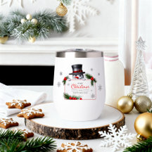 Cheerful Snowman Christmas New Year Greetings 