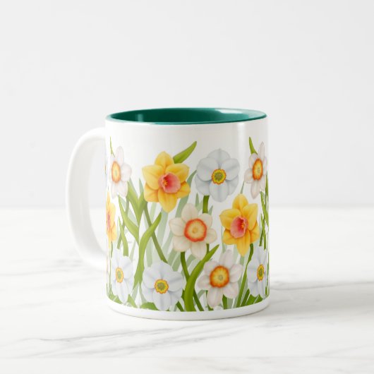 Cheerful Spring Daffodils Mok (Voorkant links)