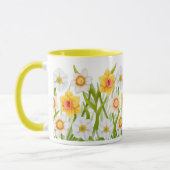 Cheerful Spring Daffodils Ringer Mok (Links)