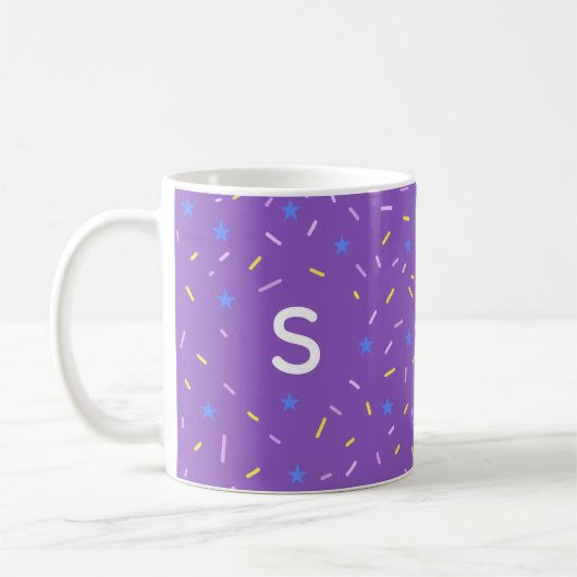 Cheerful Sprinkle Initial Mug (Gauche)