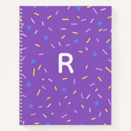 Cheerful Sprinkle Initial Notebook Notitieboek