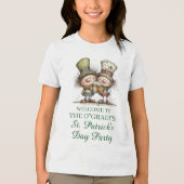 Cheerful St. Patrick’s Day Party Illustration Tri-Blend Shirt (Voorkant)