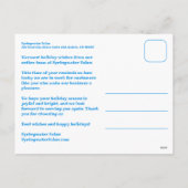 Cheerful Stars Blue Christmas Custom Business Feestdagenkaart (Achterkant)