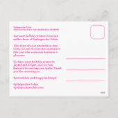 Cheerful Stars Pink Christmas Custom Business Feestdagenkaart (Achterkant)