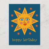 Cheerful Sun HAPPY BIRTHDAY CUSTOM Briefkaart (Voorkant)