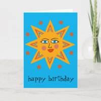 Cheerful Sun HAPPY BIRTHDAY CUSTOM Modern Boho