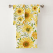 Cheerful Sunflower Bath Towel Set Bad Handdoek (Insitu)