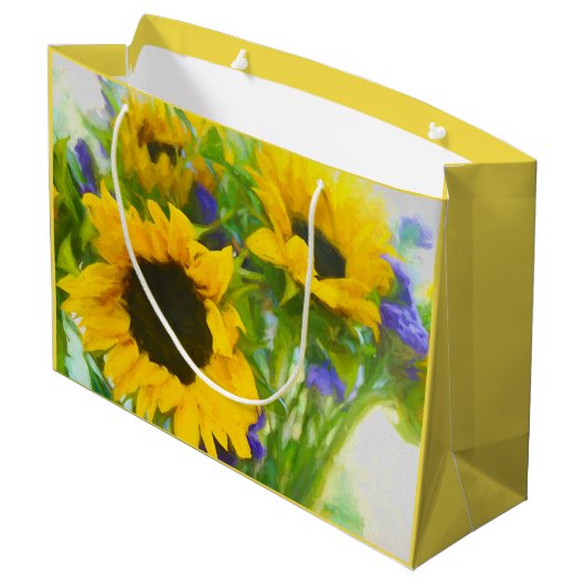 Cheerful Sunflower Groot Cadeauzakje (Achterkant Gekanteld)