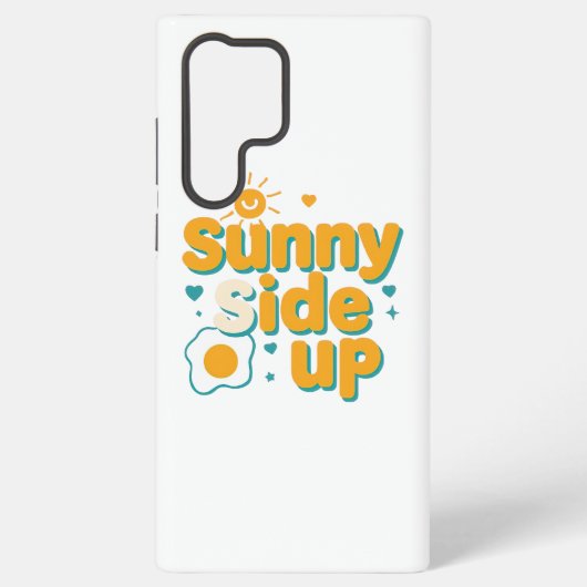Cheerful "Sunny Side Up" with Egg and Sun Samsung Galaxy Hoesje (Achterkant)