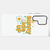 Cheerful "Sunny Side Up" with Egg and Sun Samsung Galaxy Hoesje (Achterkant horizontaal)
